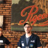 Speaker presents to group